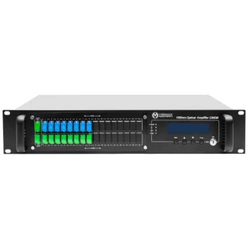 Оптический усилитель VERMAX для сетей КТВ, 2 входа, 8*23dBm выходов, WDM фильтр PON